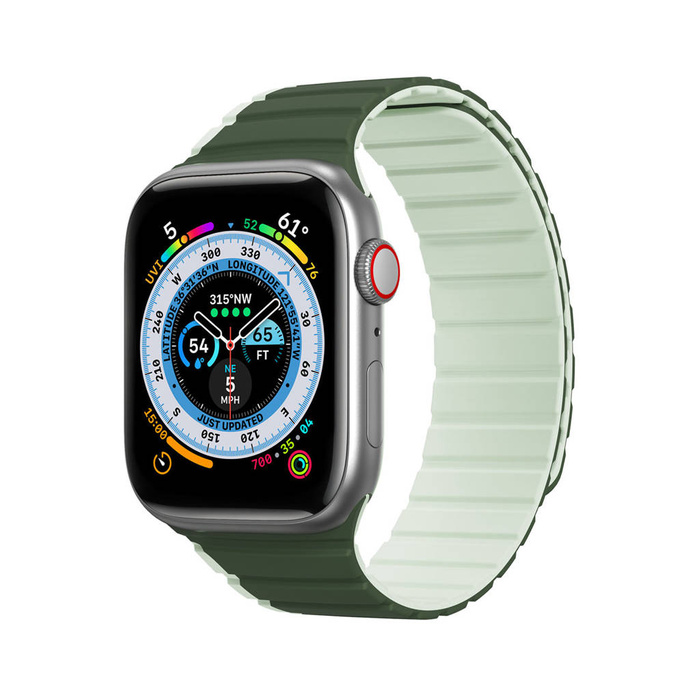 Magnetyczny pasek Apple Watch SE, 8, 7, 6, 5, 4, 3, 2, 1 (41, 40, 38 mm) Dux Ducis Strap (LD Version) - zielony