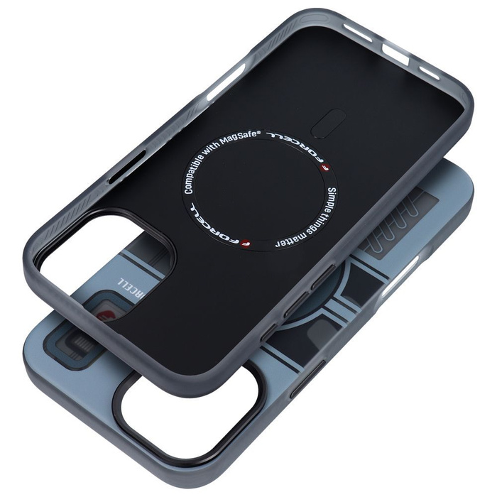 Etui na iPhone 16 PLUS Forcell F-Protect Levels Dual Layer 4D technology zgodny z MagSafe Military Drop-Test cyber grey