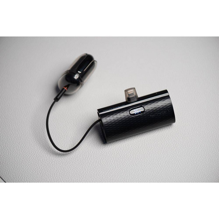 Powerbank Forcell F-Energy Power Plug F5K3 PD 20W 5000 mAh z wbudowanym złączem Lightning czarny