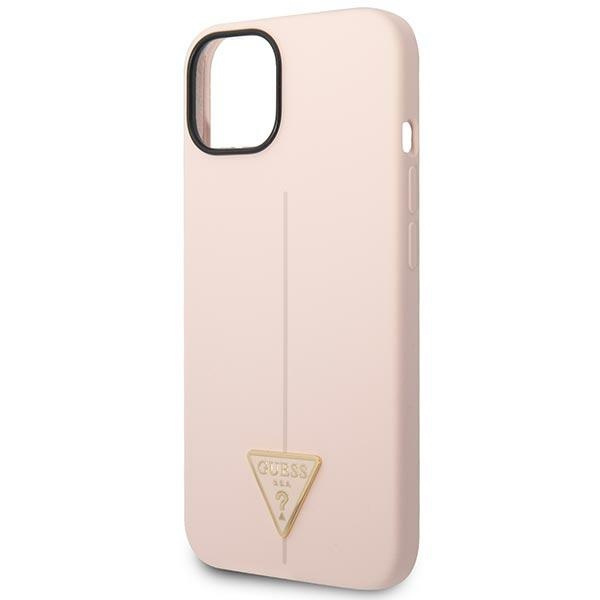 Etui GUESS Apple iPhone 14 Plus Silicone Triangle Różowy Hardcase