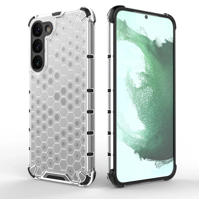 Etui Honeycomb Etui Do Samsung Galaxy S23+ Pancerny Hybrydowy Pokrowiec Przezroczyste Case