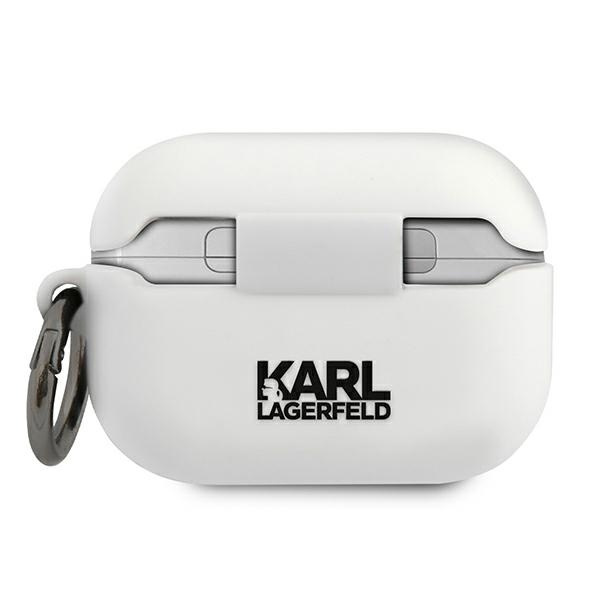Karl Lagerfeld KLACAPSILRSGWH AirPods Pro cover biały/white Silicone RSG