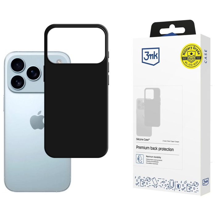 Etui 3MK iPhone 17 Pro Silicone Case czarny