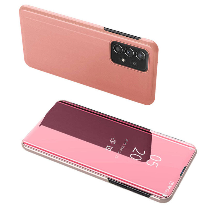 Etui Clear View Case futerał etui z klapką Samsung Galaxy A73 różowy