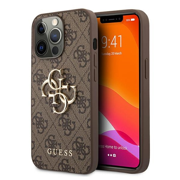 Etui GUESS Apple iPhone 13 Pro 4G Big Metal Logo Brązowy Hardcase