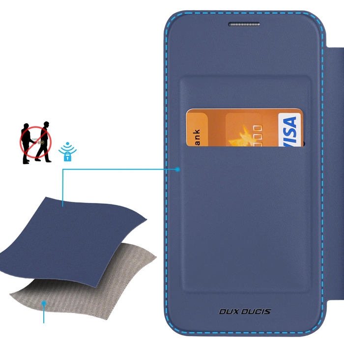Etui Dux Ducis Skin X Pro z magnetycznym ringiem / podstawką do Samsung S24 Plus - niebieskie