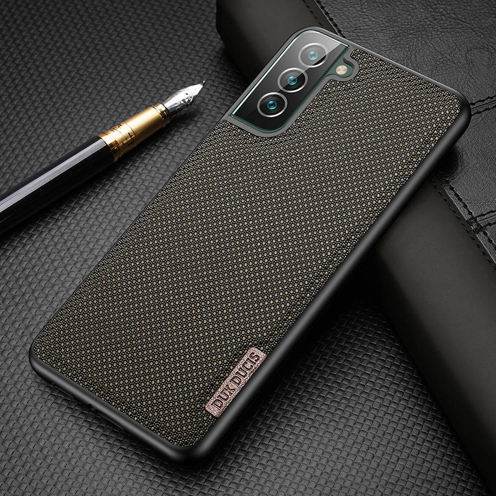 Dux Ducis Fino etui pokrowiec pokryty nylonowym materiałem Samsung Galaxy S22+ (S22 Plus) zielony