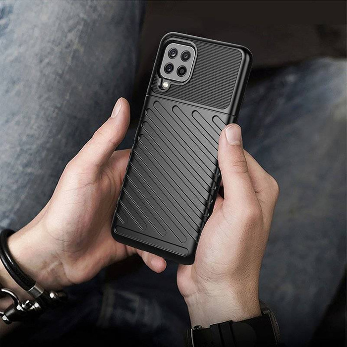 Thunder Case elastyczne pancerne etui pokrowiec Samsung Galaxy A22 4G zielony