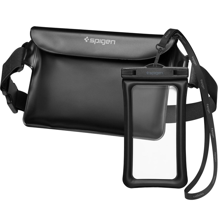 Etui Spigen A621 Universal Waterproof Case & Waist Bag Black