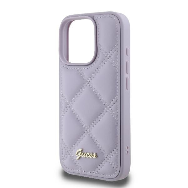 Etui Guess iPhone 16 Pro Max 6.9" jasnofioletowy/light purple hardcase Quilted Metal Logo
