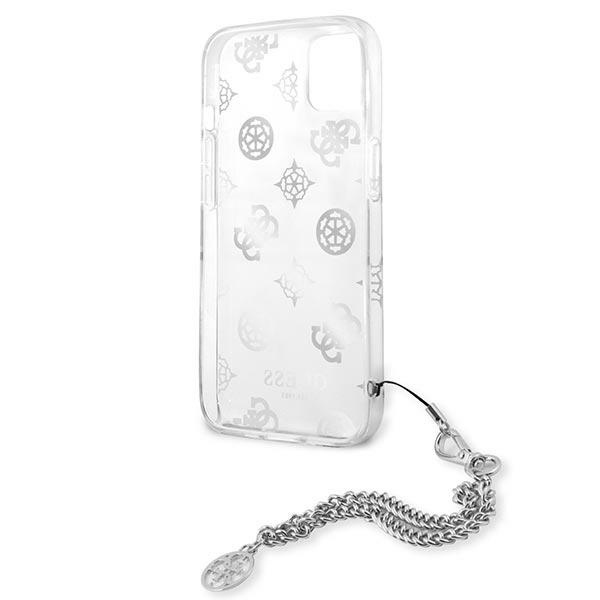 Etui GUESS Apple iPhone 13 Mini Peony Chain Collection Srebrny Hardcase