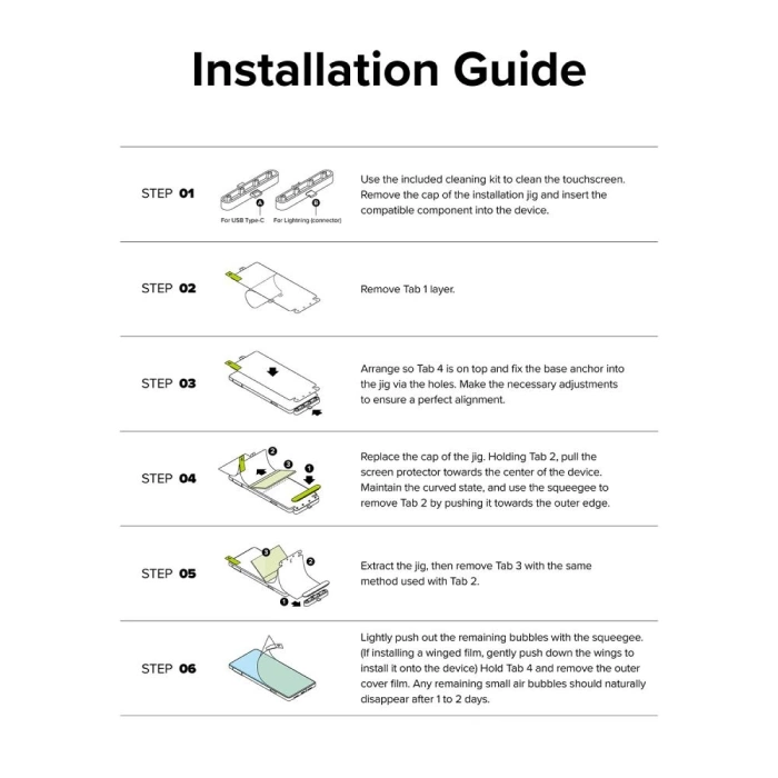 Ringke Dual Easy Wing folia ochronna Samsung Galaxy S23 Ultra (2 sztuki) + zestaw montażowy