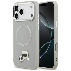 Etui Karl Lagerfeld Karl & Choupette     Pins MagSafe do iPhone 17 Pro szary