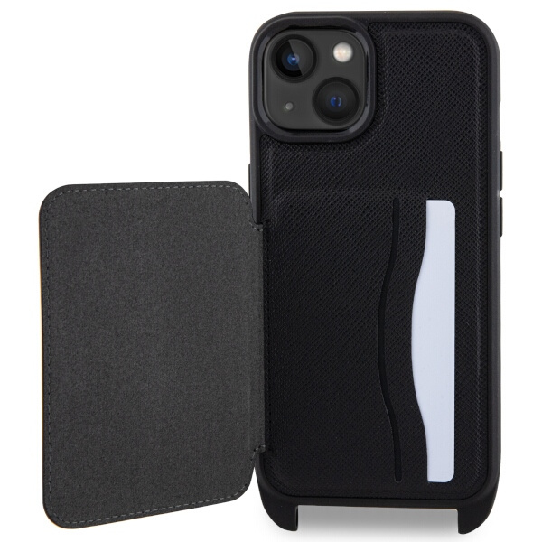 Etui Karl Lagerfeld KLHCP14MCSAKCPMK iPhone 14 Plus 6.7" hardcase czarny/black Crossbody Saffiano Karl & Choupette Case