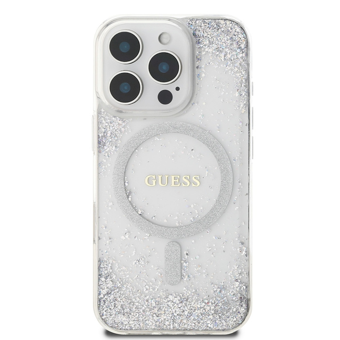 Guess GUHMP16XRGRGES iPhone 16 Pro Max    6.9" srebrny/silver hardcase Resin Gradient Glitter MagSafe
