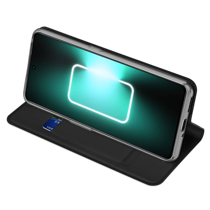 Etui Dux Ducis Skin Pro etui do Realme GT Neo 5 / Realme GT3 pokrowiec z klapką portfel na kartę podstawka czarne Case