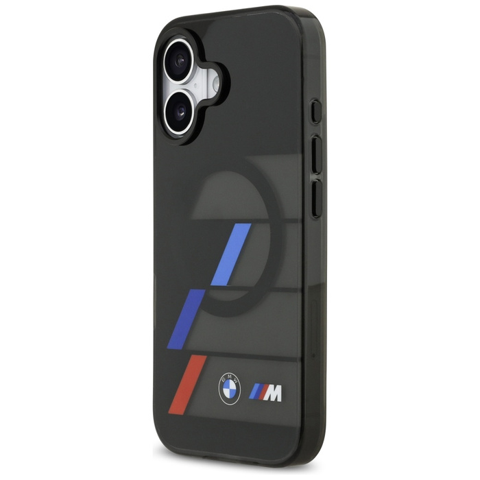 Etui BMW M IML Metal Buttons Tricolor    Lines MagSafe do iPhone 17 czarny