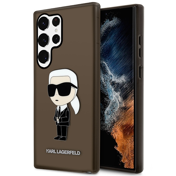 Etui Karl Lagerfeld Klhcs23lhniktck S23 Ultra S918 Czarny/black Hardcase Ikonik Karl Lagerfeld Case