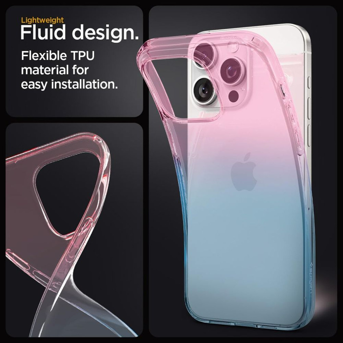 Etui Spigen Liquid Crystal iPhone 15 Pro Gradation Pink Case