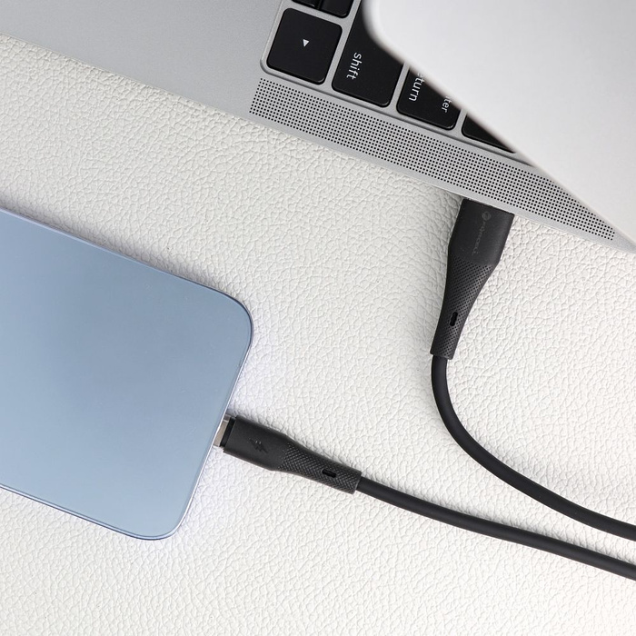 Kabel USB A do Lightning Forcell F-Energy 2,4A 12W Silicone 1 m C343 czarny