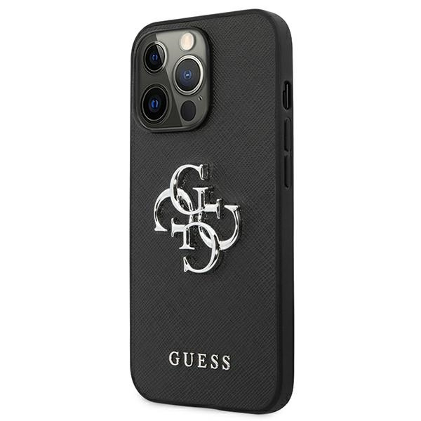Etui GUESS Apple iPhone 13 Pro Saffiano 4G Metal Logo Czarny Hardcase