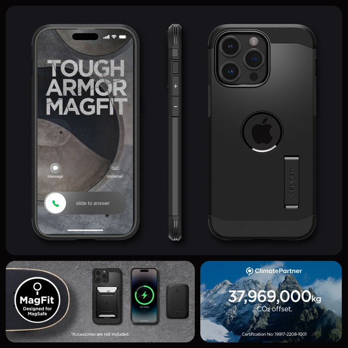 Etui Spigen Tough Armor Mag Magsafe iPhone 15 Pro Black Case