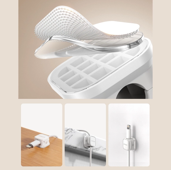 Organizer kabli Joyroom JR-ZS368 magnetyczny - biały (6 szt.)