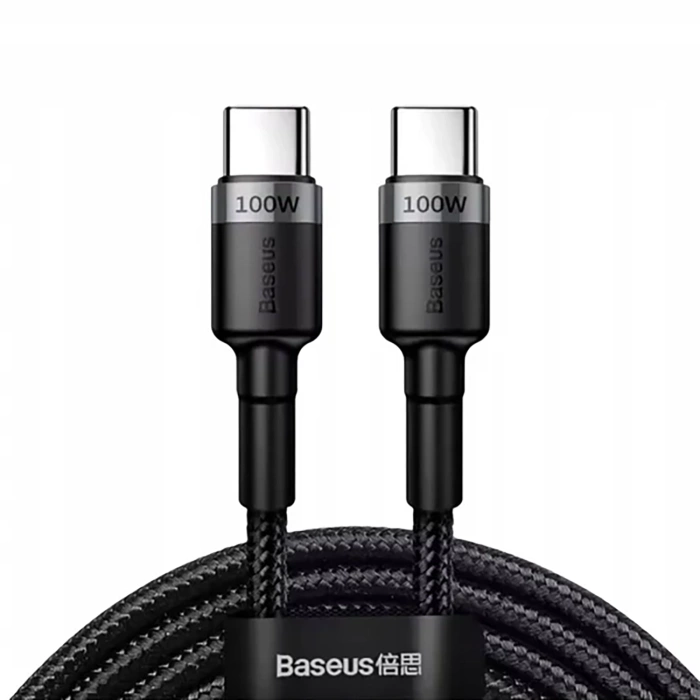 Kabel Baseus Cafule 100W PD2.0 USB-C - USB-C 2m - szaro-czarny