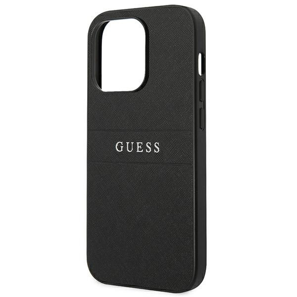 Etui GUESS Apple iPhone 14 Pro Saffiano Strap Czarny Case