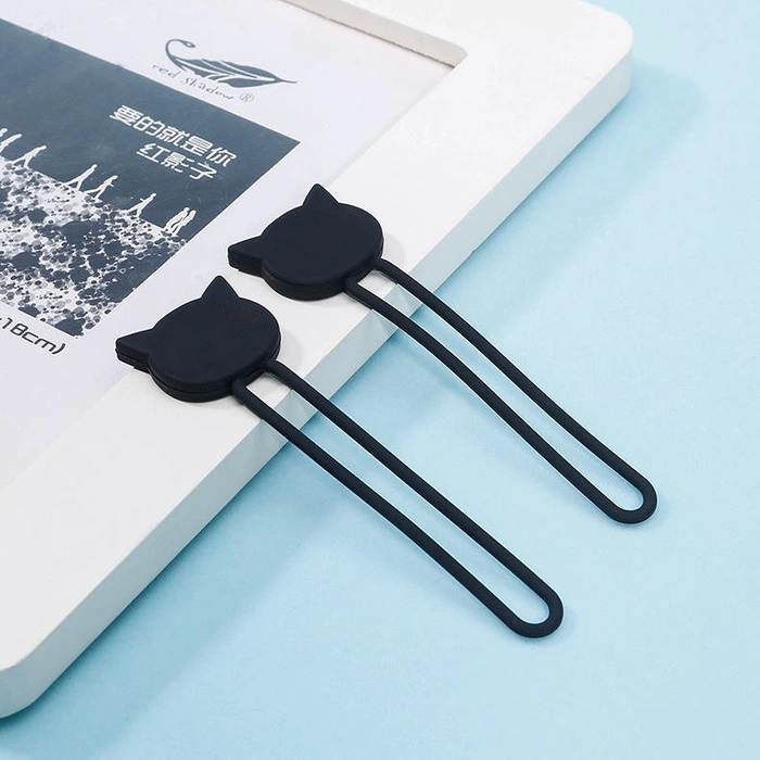 Silikonowy zwijacz kabla - czarny