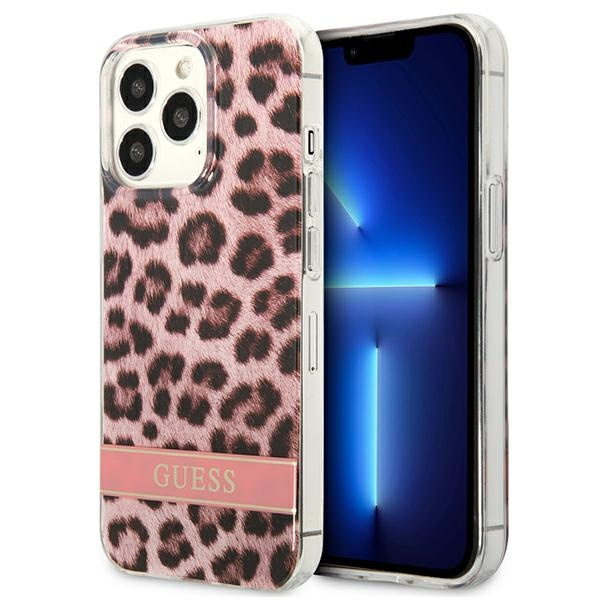 Etui GUESS Apple iPhone 13 Pro Max Leopard Różowy Hardcase
