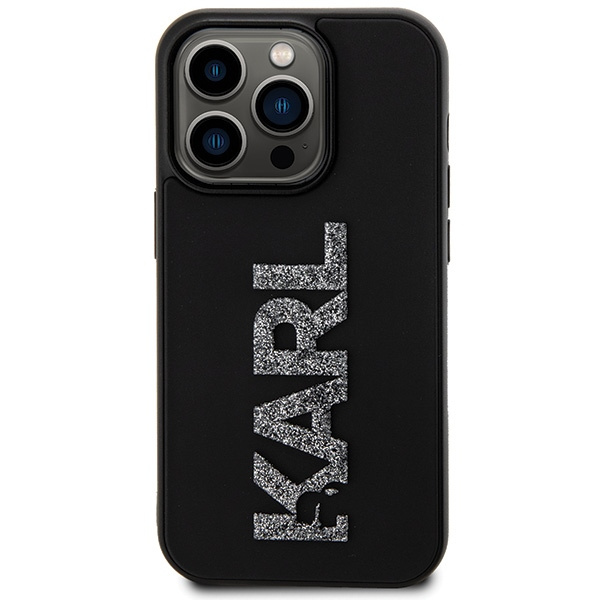 Etui Karl Lagerfeld KLHCP15L3DMBKCK iPhone 15 Pro 6.1" czarny/black hardcase 3D Rubber Glitter Logo Case