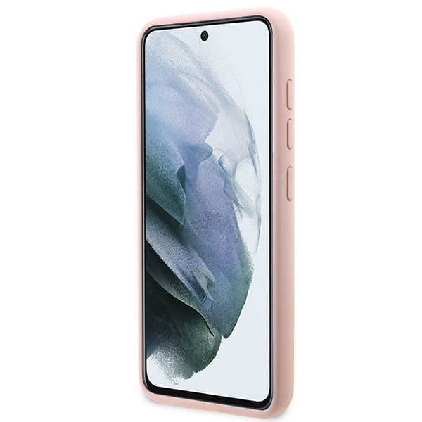 Etui Guess GUHCS23SLSLMGPP S23 S911 różowy/pink hardcase Silicone Script Metal Logo Case