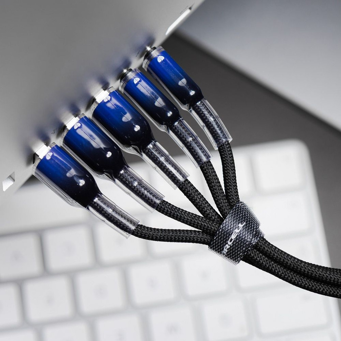 Kabel USB A do Micro USB Forcell F-Energy QC3.0 2,4A 18W Gradient 1 m C351 czarny