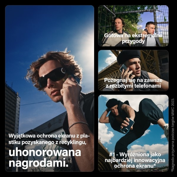 PanzerGlass Matrix D3O UWF iPhone 156.1" Ultra-Wide-Fit rPET Screen Protection Easy Aligner Included 2817 hybryda