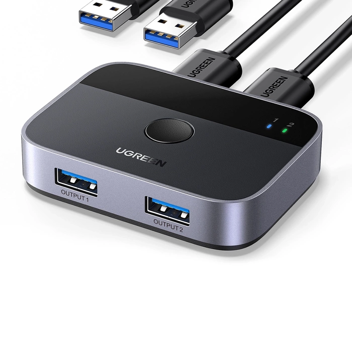 Przełącznik / Switch USB 3.0 (2x2) Ugreen CM757, 5 Gbps + 2x kabel USB 1.5m
