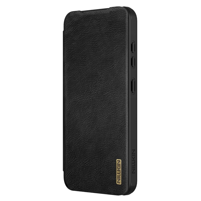 Etui z klapką Nillkin Qin Pro Leather Case Samsung S25, BLACK / CZARNY