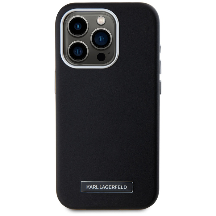 Etui Karl Lagerfeld  FW Metal Plate      MagSafe do iPhone 15 Pro Max czarny