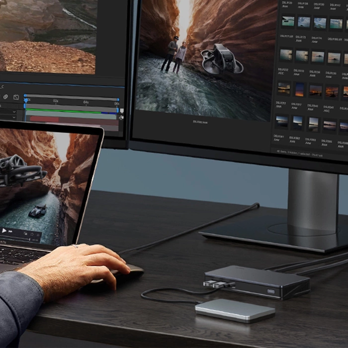 Adapter HUB UGREEN CM615 USB-C do 2x USB-A, 1x USB-C 3.1, 2x HDMI, 2x DP,  SD/TF, RJ45