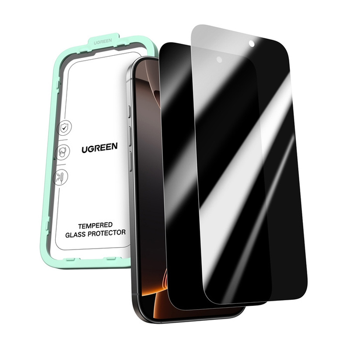 Szkło hartowane prywatyzujące Ugreen SP1155 do iPhone 17 Pro (2 szt.)