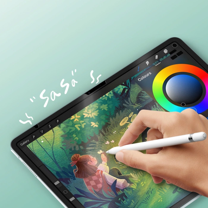 Folia ochronna Dux Ducis Naad Paperlike matowa na iPad Air 13" (2024/2025) - z czarną ramką