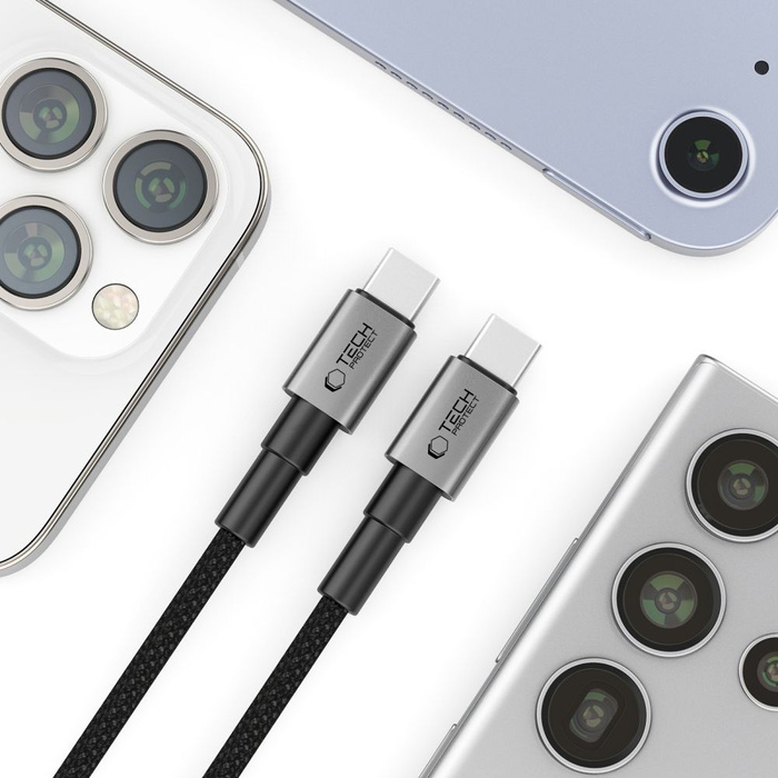 TECH-PROTECT ULTRABOOST DNA MAGTWIST TYPE-C CABLE PD 100W / 5A 200CM IRON GREY