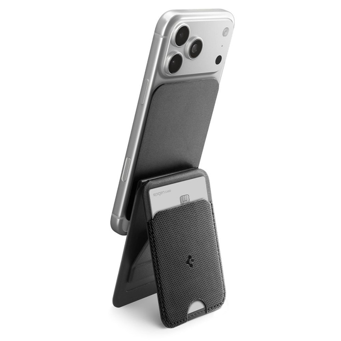 PORTFEL MAGSAFE SPIGEN S314-3 SLIM FOLD UNIWERSALNY CARD HOLDER CZARNY