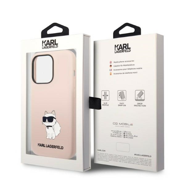 Etui KARL LAGERFELD Apple iPhone 14 Pro Max Silicone Choupette Różowy Hardcase