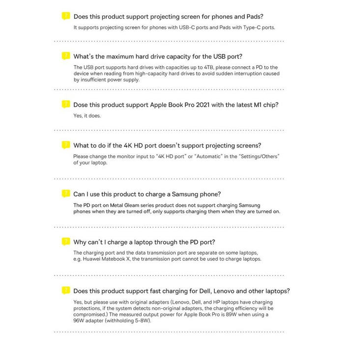 Stacja dokująca HUB Baseus Metal Gleam Series 8 w 1 USB Typ C - 1 x HDMI /  3 x USB 3.2 Gen. 1 / 1 x Power Delivery / 1 x czytnik kart SD / 1 x czytnik kart TF / 1 x VGA szary (WKWG050013)
