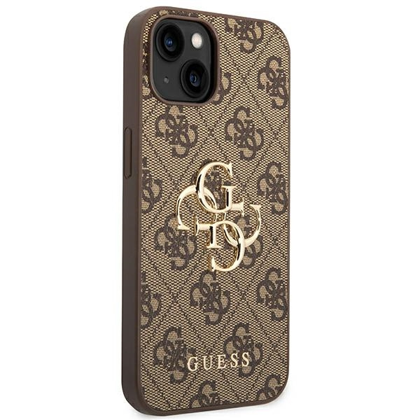 Etui GUESS Apple iPhone 14 4G Big Metal Logo Brązowy Hardcase