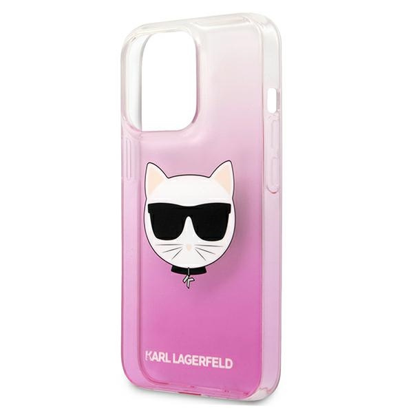 Etui KARL LAGERFELD Apple iPhone 13 Pro Max Choupette Head Różowy Hardcase