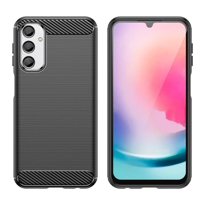 Elastyczne etui wzór karbon do Samsung Galaxy M34 Carbon Case - czarne