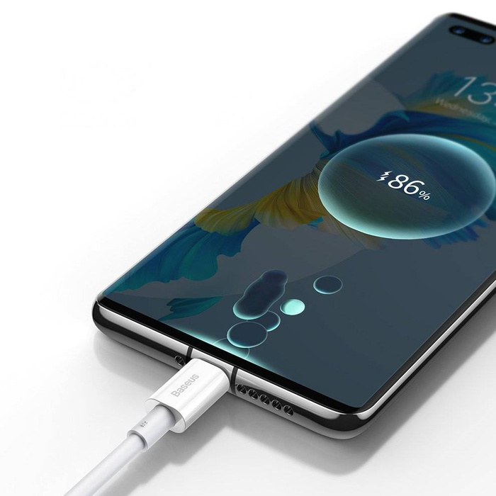 Baseus Superior kabel USB - USB Typ C 66 W 6A 1 m Biały (CATYS-02)