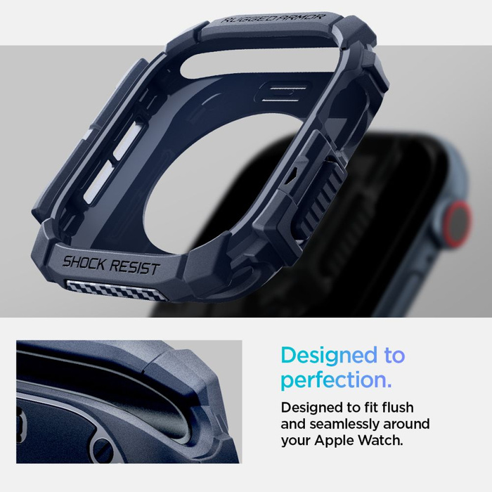 ETUI SPIGEN RUGGED ARMOR APPLE WATCH 10 (46 MM) NAVY BLUE